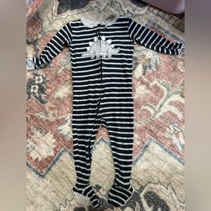 Carter's Navy and Gray Striped Dinosaur Pajama Bottoms